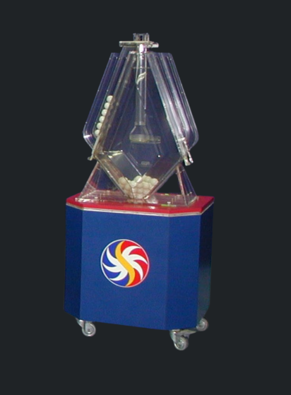 MegaGem lotto drawing machine with diamond-shaped chamber